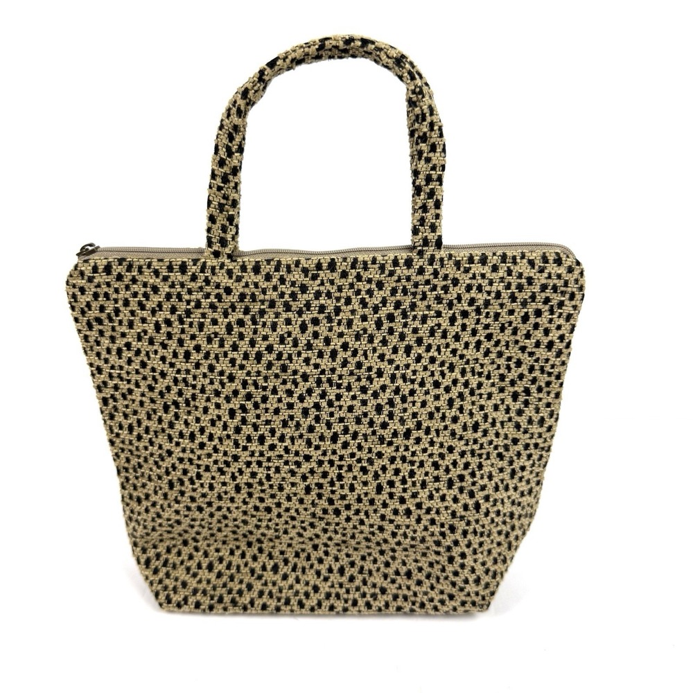 Maruca Handbag Tapestry Tan Black Double Handle Boho Chic Cottagecore Made USA‎